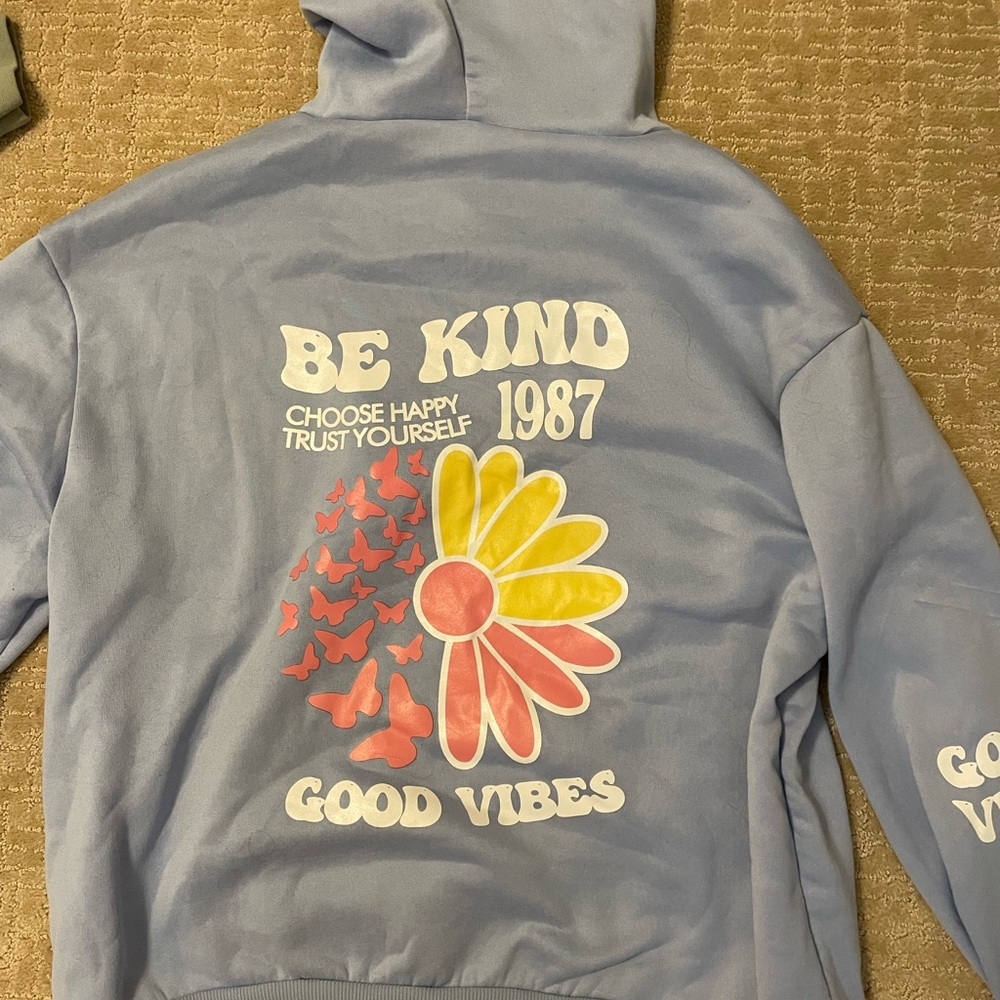 Trendy Aesthetic Sweatshirt Hoodie - Blue